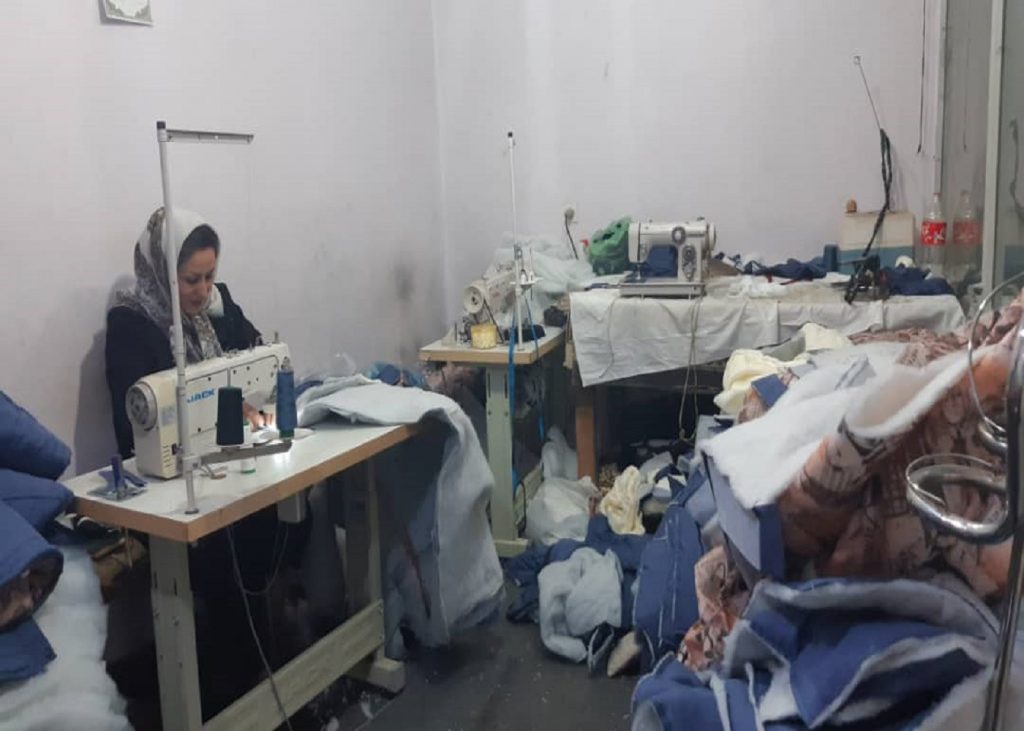 بازدید از پیشران خیاطی در راستای طرح ملی توسعه مشاغل خانگی استان قزوین